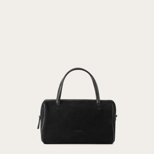 Sofia Bag M, black suede